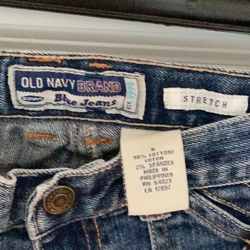 Old Navy Blue Denim Cargo Jeans - Picture 2 of 5